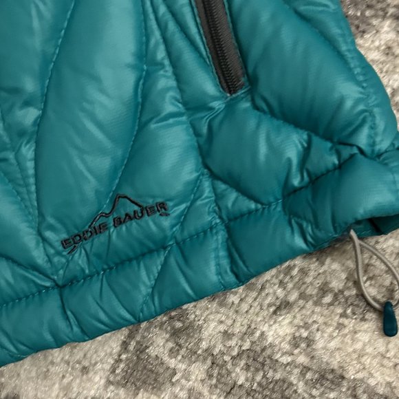 Eddie Bauer Women's Sleeveless Kelly-Green Goose Down Vest Small - Picture 2 of 5